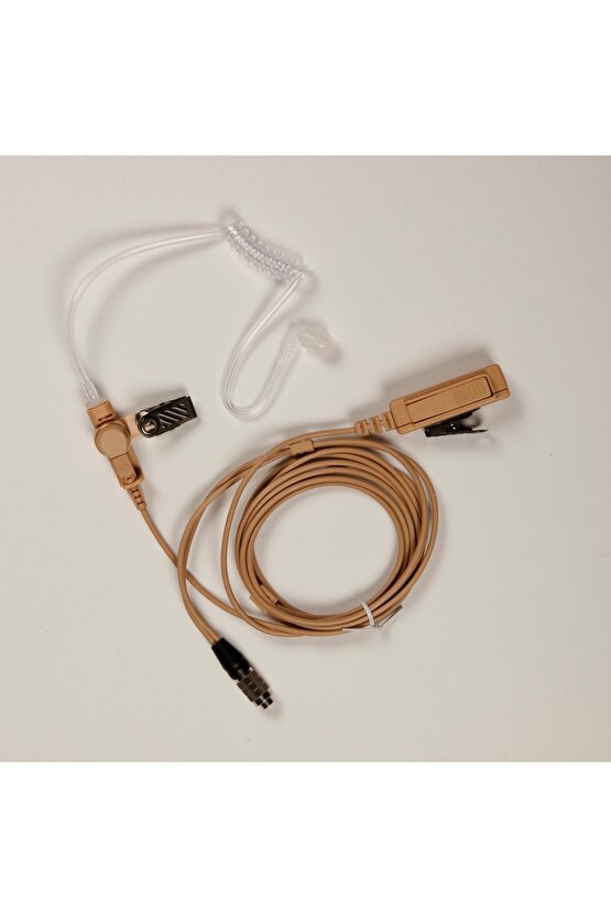 Aselsan 4411 - 4415 - 4711 - 4713 - 4715 Uyumlu Bej Rengi Akustik Avuç Içi Kulaklık Mikrofon