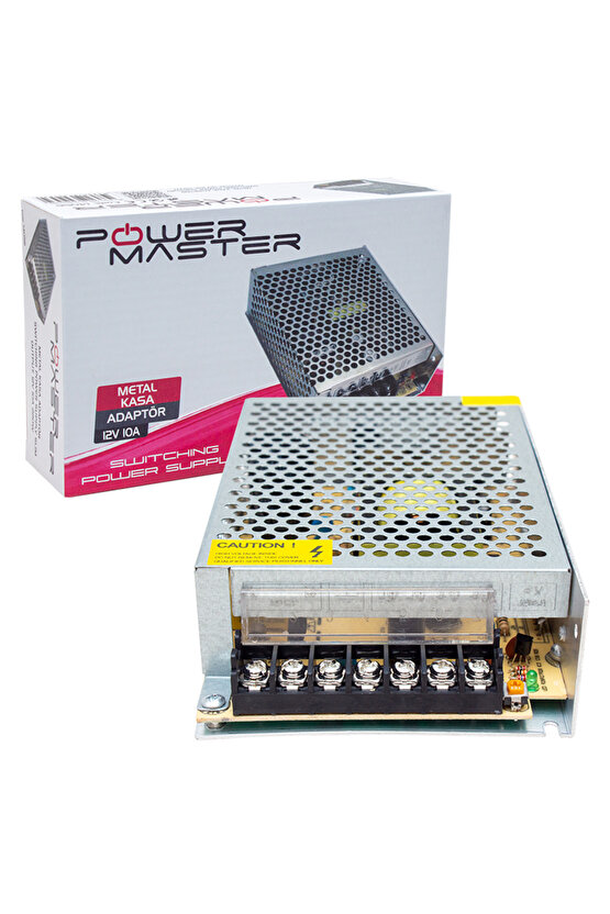 PM-14056 12 Volt - 10 Amper - 120 Watt Metal Kasa Adaptör