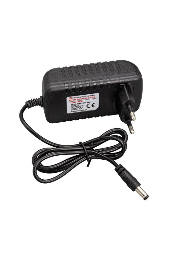 PM-4531 12 Volt - 2 Amper 5.5*2.5 Mm Uçlu Plastik Kasa Priz Tipi Adaptör