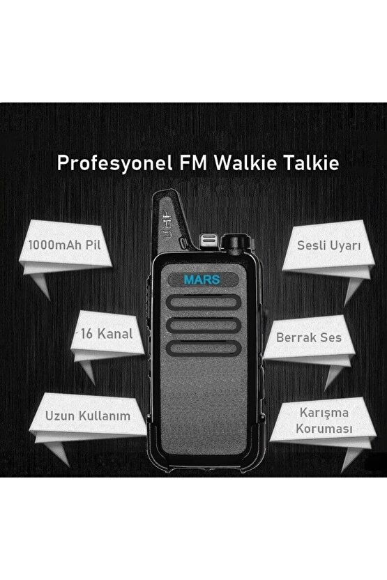 Pmr 446 Lisanssız Yeni Tasarım Type-c Şarjlı El Telsizi