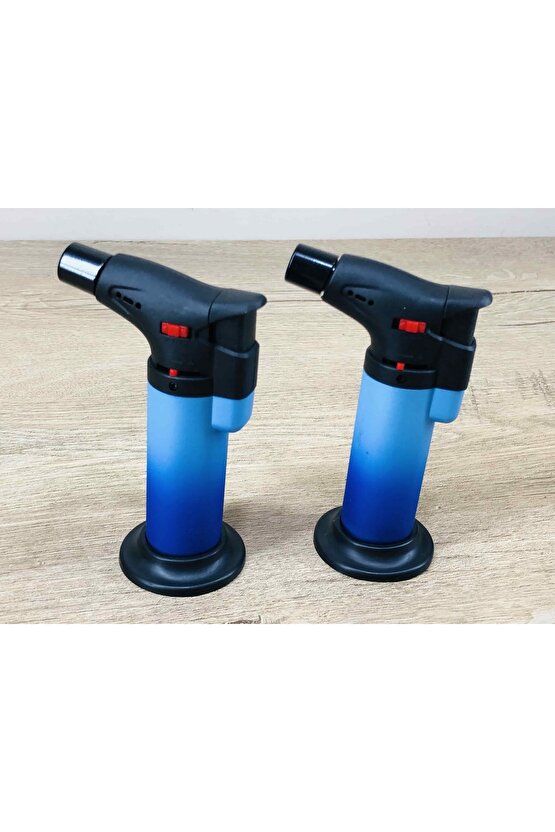 2 Adet 1300 Derece Profesyonel Pürmüz Alev Çakmak Kamp Piknik Şömine Mutfak