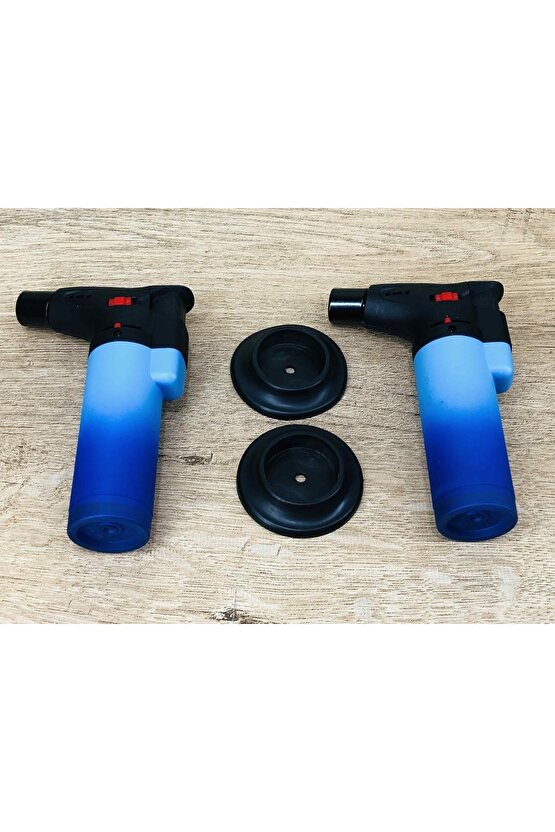 2 Adet 1300 Derece Profesyonel Pürmüz Alev Çakmak Kamp Piknik Şömine Mutfak