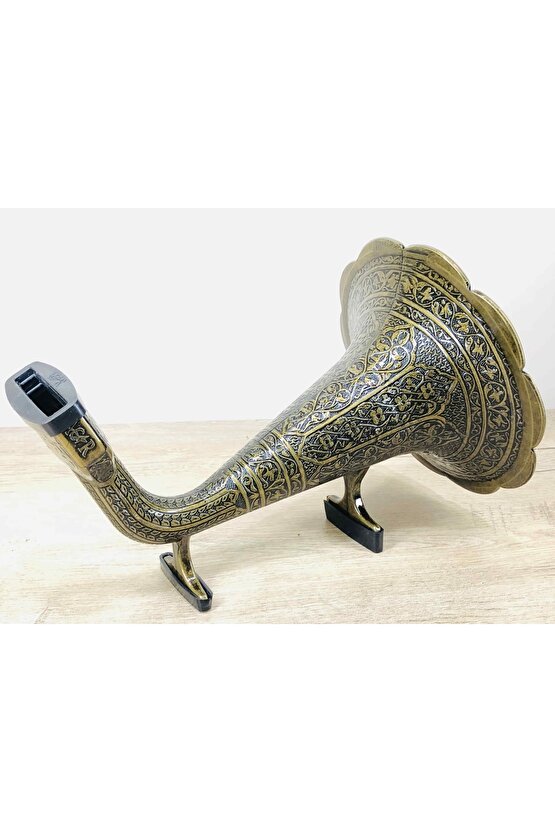 Osmanlı Tarzı Gramofon Stili Cep Telefonu Ses Yükseltici Eskitme Antik Altın Renk