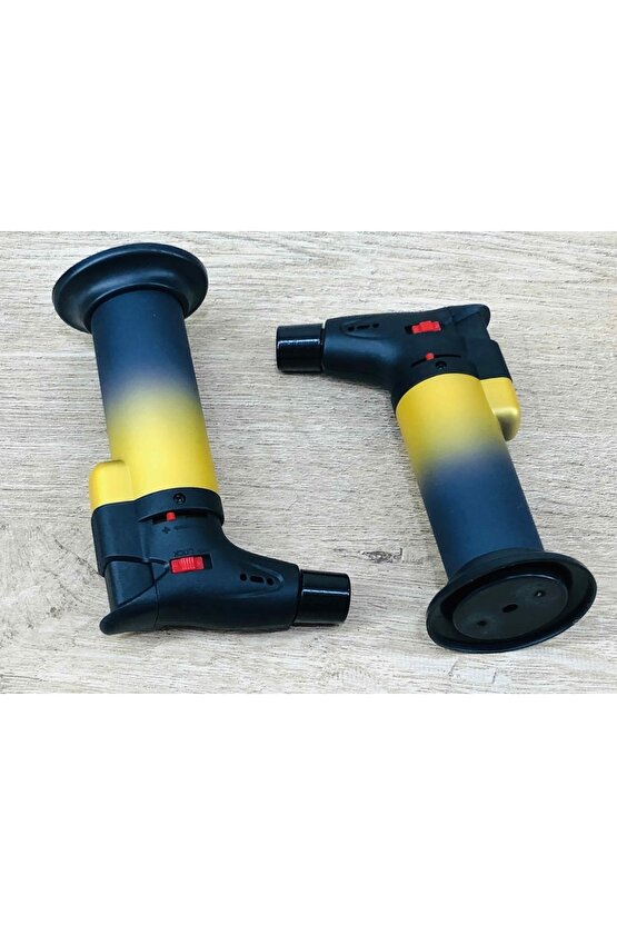 2 Adet Jet Alevli 1300 Derece Pürmüz Mutfak Kamp Çakmağı Alev Çakmak Isı Tabancası