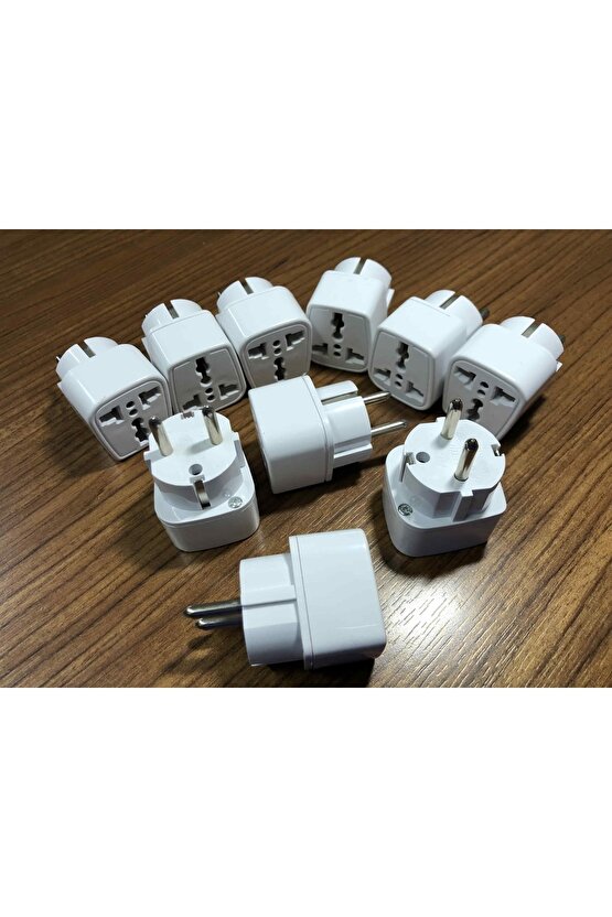 Ingiliz Fiş Adaptör Çevirici Ingiliz-türk Çevirici Priz Adaptör 10 Adet