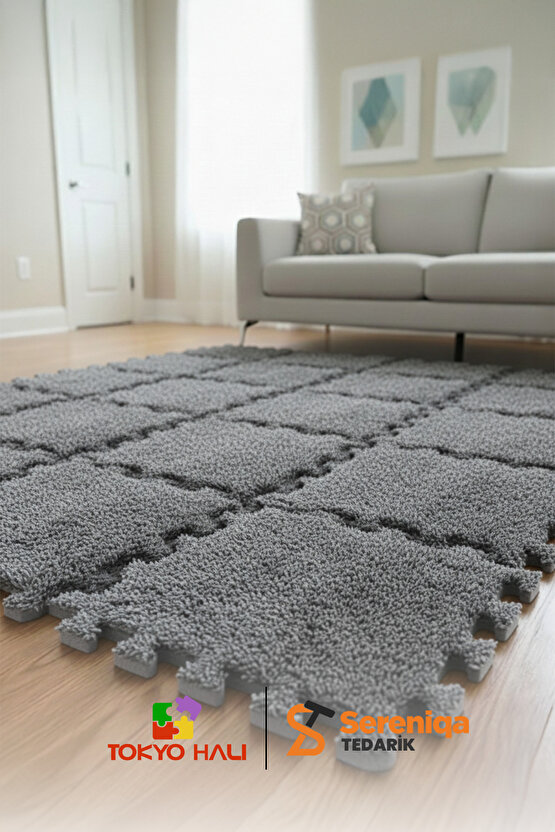 20li Set Peluş Puzzle Halı, Kendi Tasarımını Oluştur, Yapboz Halı, Peluş Halı