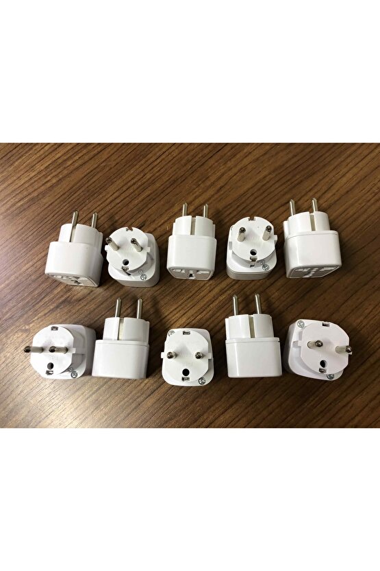 10 Parça Ingiliz Amerikan Avusturalya Hong Kong Kıbrıs Singapur Fiş Ucu Çevirici Priz Dönüştürücü