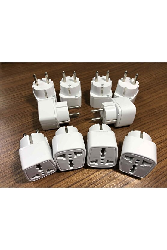 10 Adet Ingiliz Amerikan Tipi Priz Dönüştürücü 10lu Set