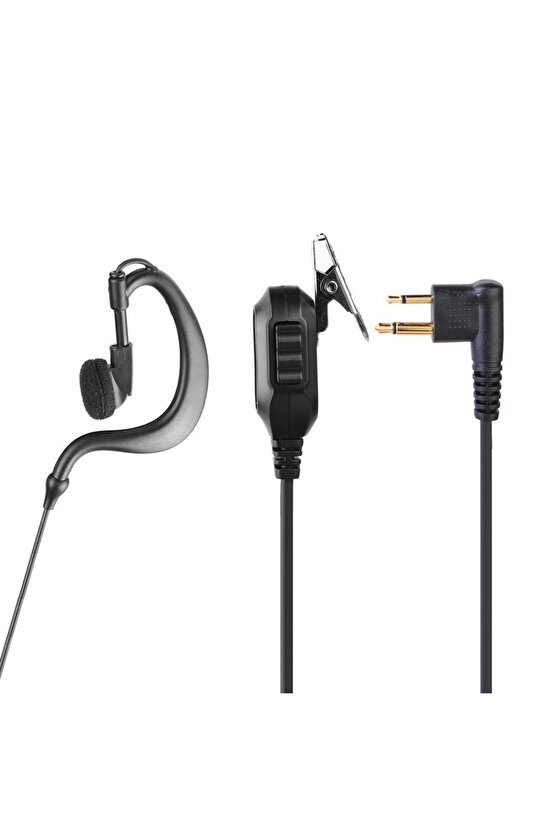 Bas Konuş Özellikli Mikrofonlu Siyah Telsiz Kulaklık Motorola Hyt El Telsizi Uyumludur