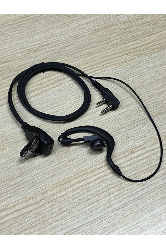 Çift Pinli Hyt Motorola Hytera El Telsizi Için G Tipi Kablolu Telsiz Kulaklık Uyumlu