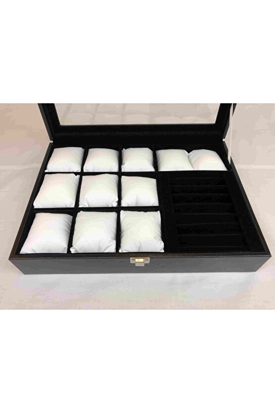 Düzenli Olmayı Sevenlere Özel Deri Kaplı Saat Takı Ziynet Kolye Düzenleme Kutusu