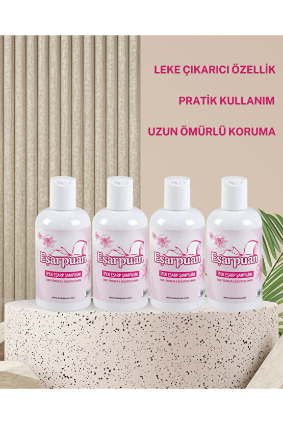 4lü Dev Ipek Şal Eşarp Şampuanı Anında Leke Çıkarıcı Solüsyon Set (4 ADET)
