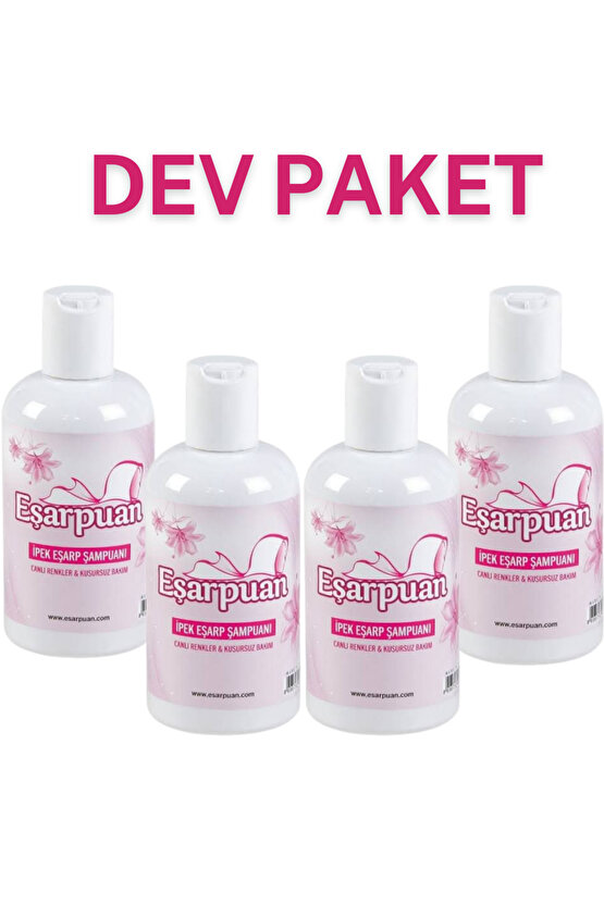 4lü Dev Ipek Şal Eşarp Şampuanı Anında Leke Çıkarıcı Solüsyon Set (4 ADET)