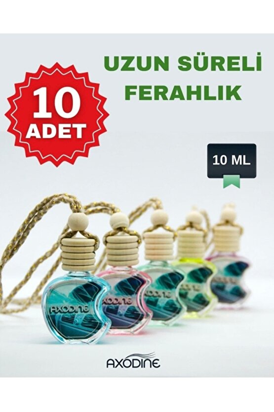 Yüksek Yayılımlı Dekoratif Cam Elma Şişe Oto-araç Kokusu 10 ml ( 10 Adet )