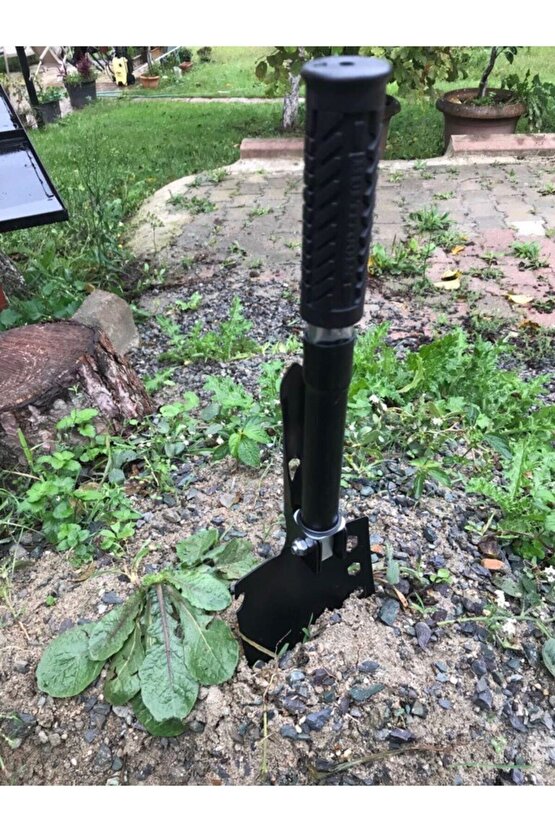 Türk Malı Branda Çantasında Bahçe Bağ Çapalama İçin Katlanır Kürek Çekiç Çapa Seti