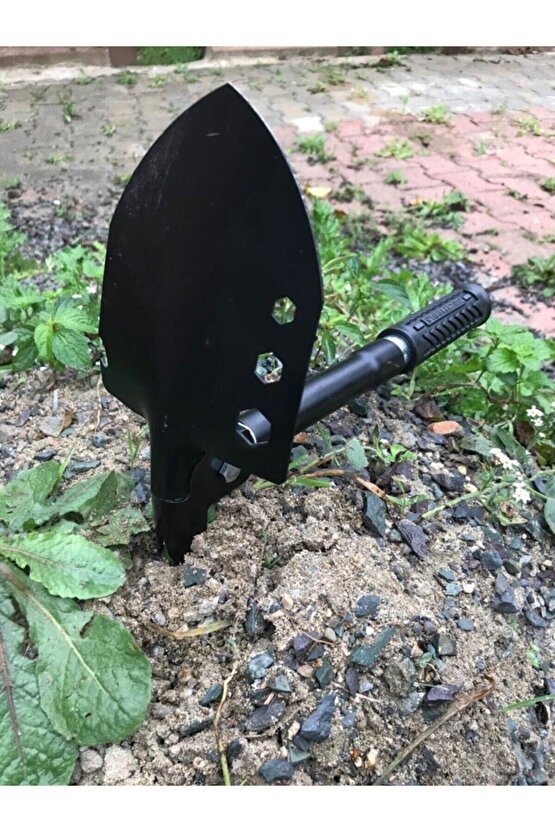 Türk Malı Branda Çantasında Bahçe Bağ Çapalama İçin Katlanır Kürek Çekiç Çapa Seti