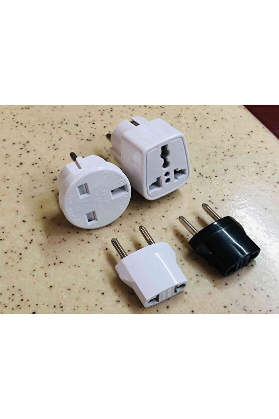 4 Farklı Üniversal Elektrik Priz Çevirici Set Amerikan Ingiliz Avrupa Çin Avusturalya