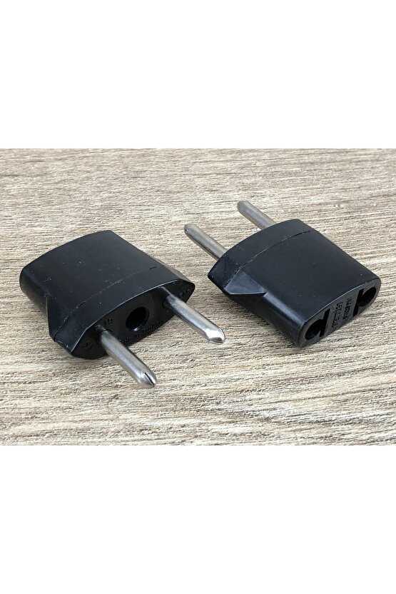 2 Adet Siyah Amerikan Tipi Priz Dönüştürücü Fiş Çevirici Adaptörü Aparatı