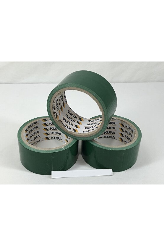 3 Adet Türk Malı 10 metre Yeşil Renkli Tamir Bandı 48mm Genişlik Dayanıklı Su Geçirmez Bant