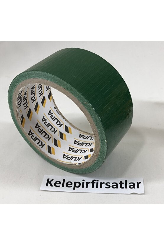 Yerli Üretim 10 Metre Yeşil Renkli Tamir Bandı 48mm Genişlik Dayanıklı Su Geçirmez Duck Tape