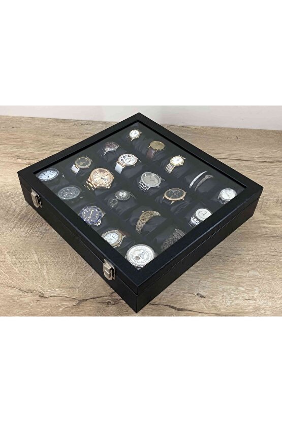 Özel Yerli Üretim Ahşap Kasa Deri Kaplama Kol Saatleri Için Takı Kolye Kutusu