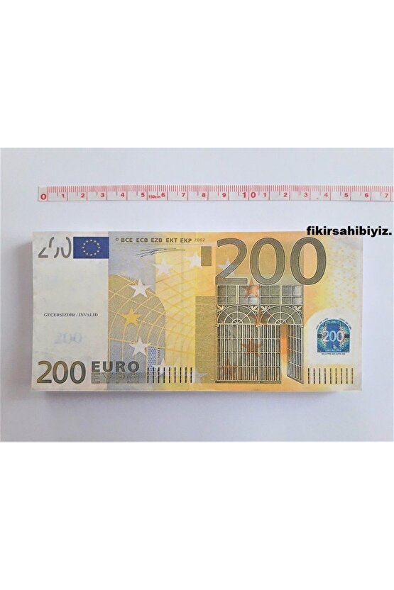200 Euro Dizi Film Klip Çekimi Düğün Parti Şaka Oyun Geçersiz Para Deste