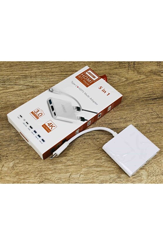 Type-c To Hdmı Usb-c (pd) + Sd Usb 3.0 X Laptop Notebook Tablet Çoklu Multi Çevirici