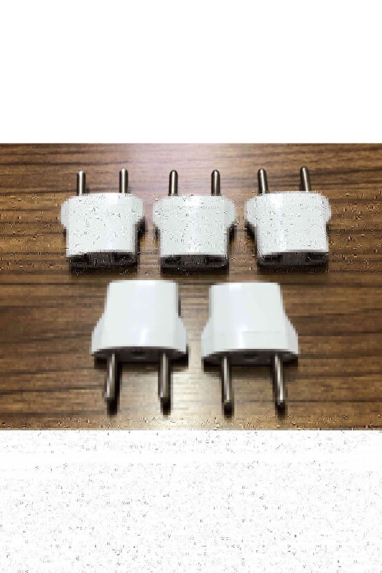 5 Adet 11115 Amerikan Priz Çevirici Usa To Eu Fiş Çevirici (beyaz) (5li)