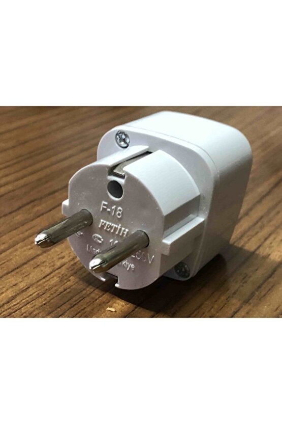 Üniversal Ingiliz Çevirici Beyaz Erkek Elektrik Priz Dönüştürücü Kare Topraklı Beyaz Abs Model