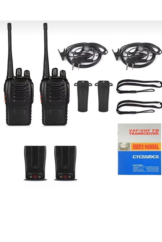 Zastone 4 adet el telsizi Type c batarya KULAKLIK HEDİYE