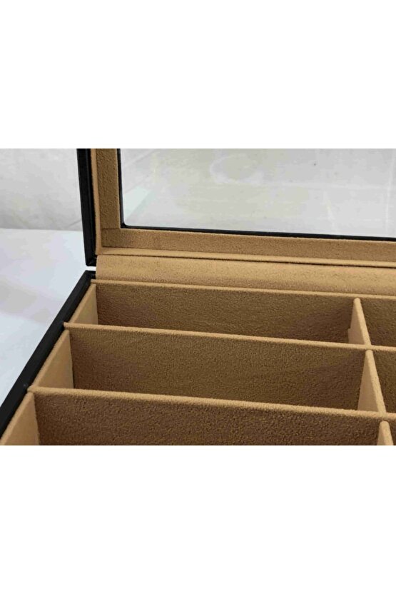 Özel El Yapımı Türk Malı 8 Ayrı Bölümlü Gözlük Saklama Kutusu