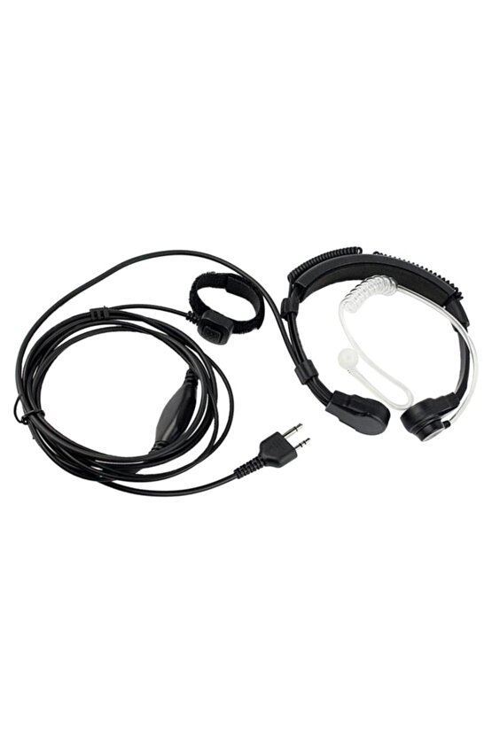 Pmr El Telsizleri Için Boyun Gırtlak Boğazdan Konuşmalı Akustik Tüp Kulaklık Mikrofon Seti