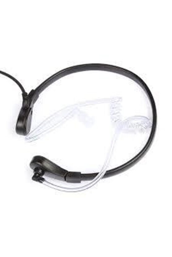 Tekcom Zetcom Safary Baofeng Wouxun Şeffaf Akustik Boyun Gırtlak Mikrofon Kulaklık Seti