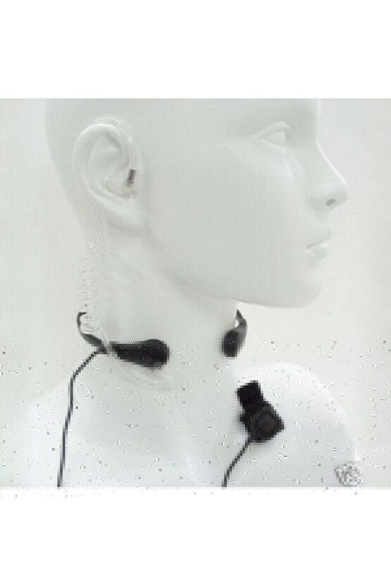 Tekcom Zetcom Safary Baofeng Wouxun Şeffaf Akustik Boyun Gırtlak Mikrofon Kulaklık Seti