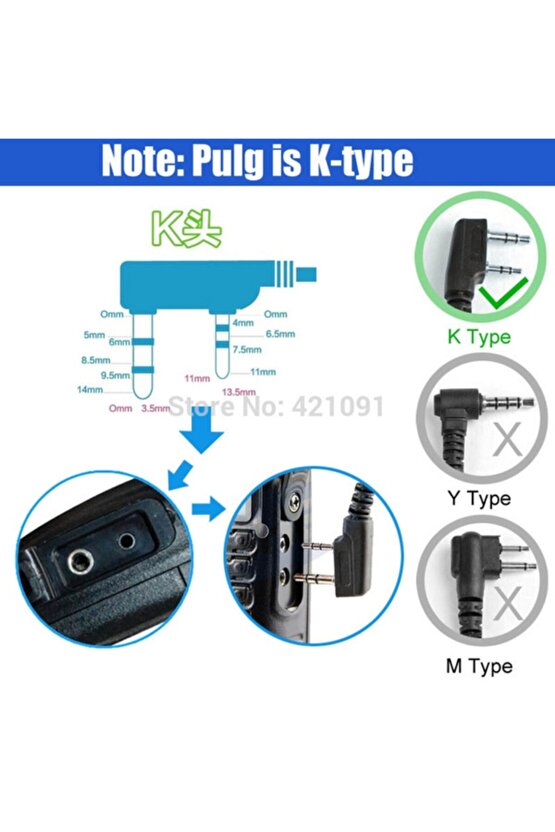 Akustik Tüplü Ajan Tipi Şeffaf Silikon El Telsiz Kulaklık Mikrofonu Bas Konuş Sistemli Uyumlu