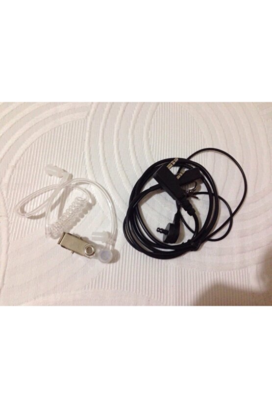 Şeffaf Akustik Silikon Tüp Kulaklık Elden Tetikli Bas Konuş Mikrofon Kenwood El Telsizi Uyumlu