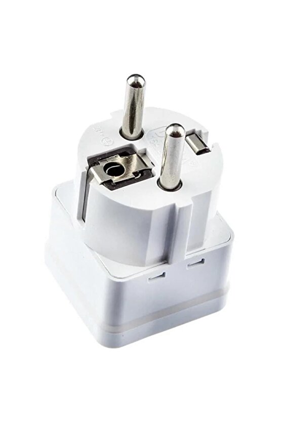 Universal Çevirici Priz Amerikan İngiliz Fiş Dönüştürücü Beyaz