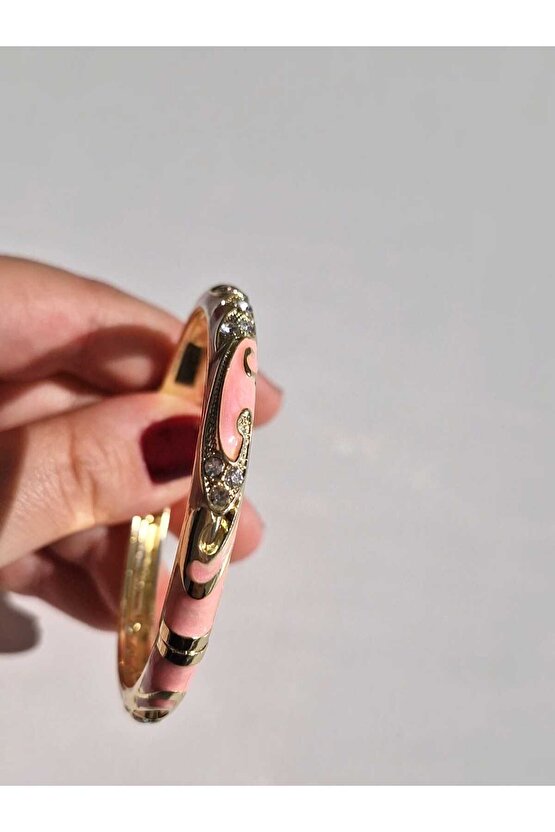 Pembe Renkli Mineli Kelepçe