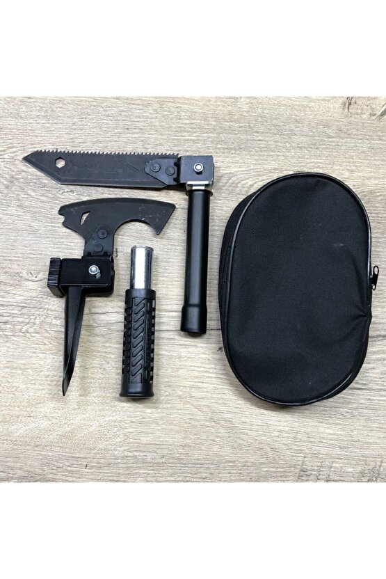 Çok Fonksiyonlu Katlanabilen Kaliteli Paslanmaz Çelik Bıçak Testere Çapa Balta Çekiç Seti