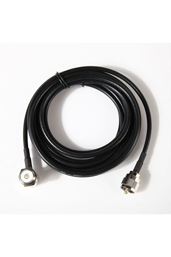 4.4 mt Rg-58 Cb Halk Bandı Amatör Telsiz Araç Anteni Montaj Kablosu Kablo Uhf Pipo Konnektör