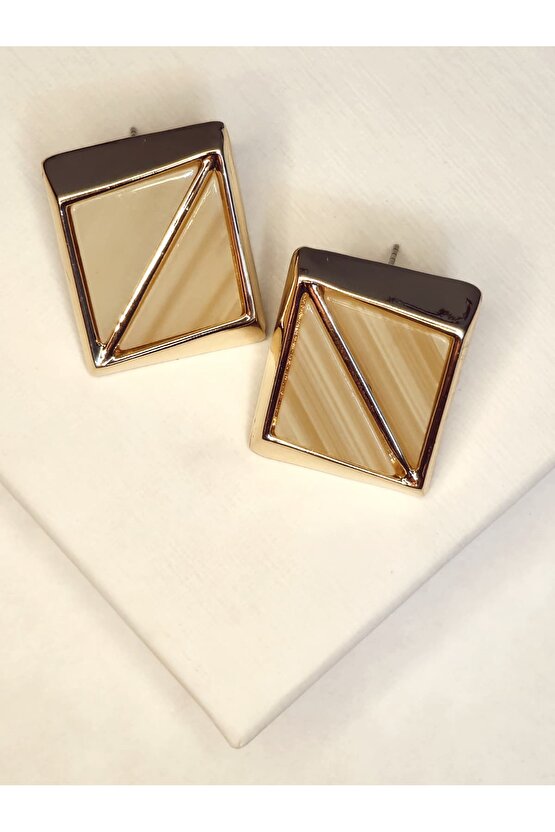 Mine Kaplamalı Zara Model Küpe