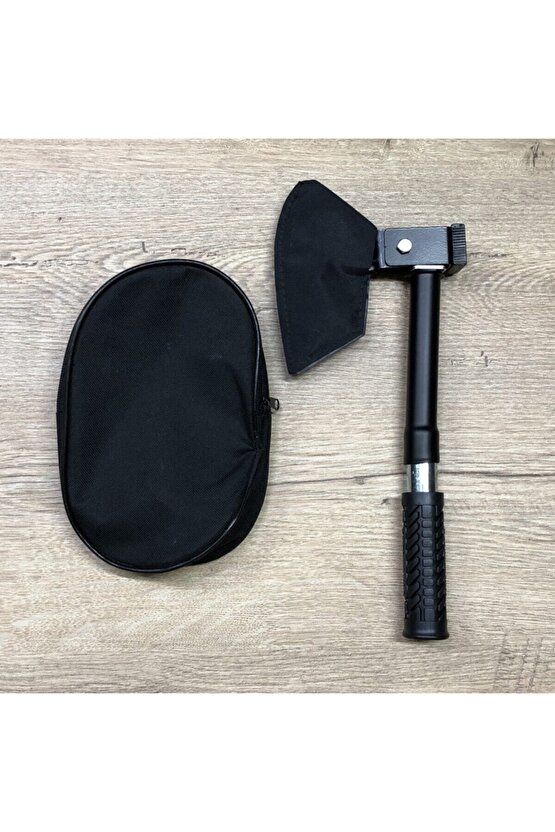 Portatif Pratik Sökülebilir Paslanmaz Çelik Kesici Balta Çekiç Ve Siyah Taşıma Çantası