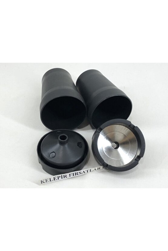 2 Adet Özel Tasarım Dumansız Kokusuz Siyah Kül Tablası