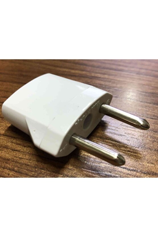 7 Adet Amerikan Uçlu Prizlerini Türk Uçlu Pirize Çevirici Dönüştürücü Beyaz Adaptör