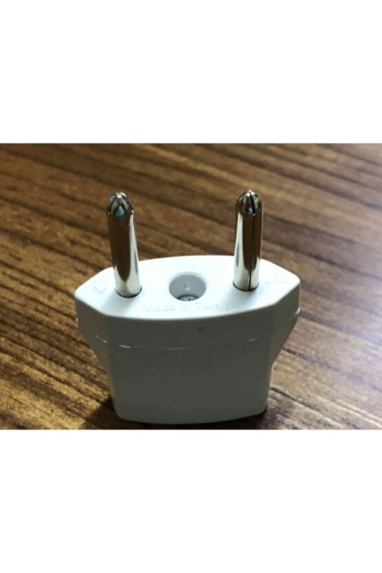 7 Adet Amerikan Uçlu Prizlerini Türk Uçlu Pirize Çevirici Dönüştürücü Beyaz Adaptör