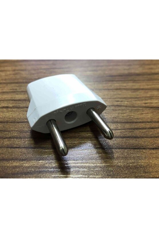 Amerikan Uçlu Prizlerini Türk Uçlu Pirize Çevirici Dönüştürücü Beyaz Adaptör