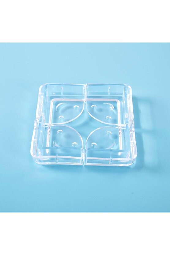 4lü Silikon Oluklu Şeffaf Köşe Koruyucu