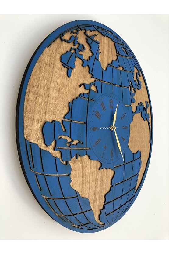 Dünya Dekoratif Duvar Saati 50 Cm