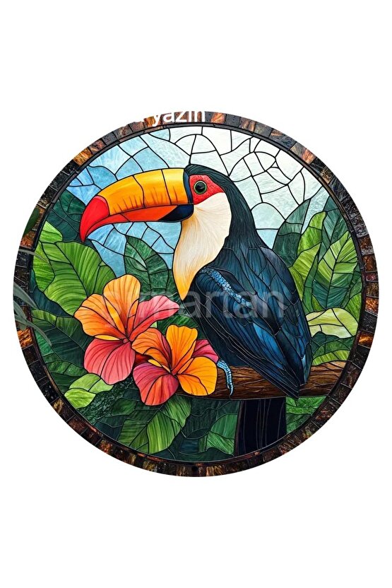 Şans Getirdiğine İnanılan , Uğurlu Tukan Kuşu Duvar Süsü, Dekoratif Duvar Süsü