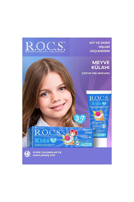 Rocs Kids 3-7 Yaş Meyve Külahı Diş Macunu 35 ml